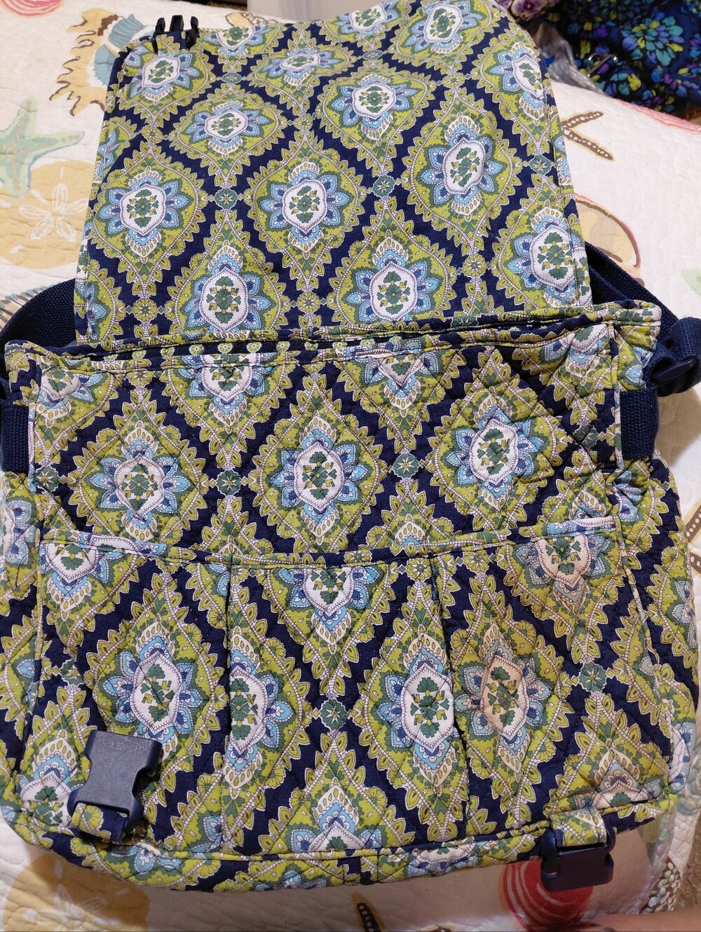 Vera Bradley Messenger School Computer Bag Crossbody Cambridge Retired Lrge - Picture 2 of 7
